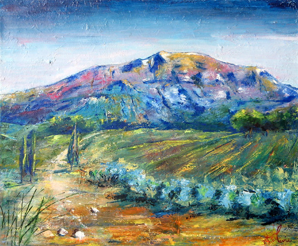 Peinture de l'artiste peintre Adèle liva, le titre de l'oeuvre est : Vive la Corse