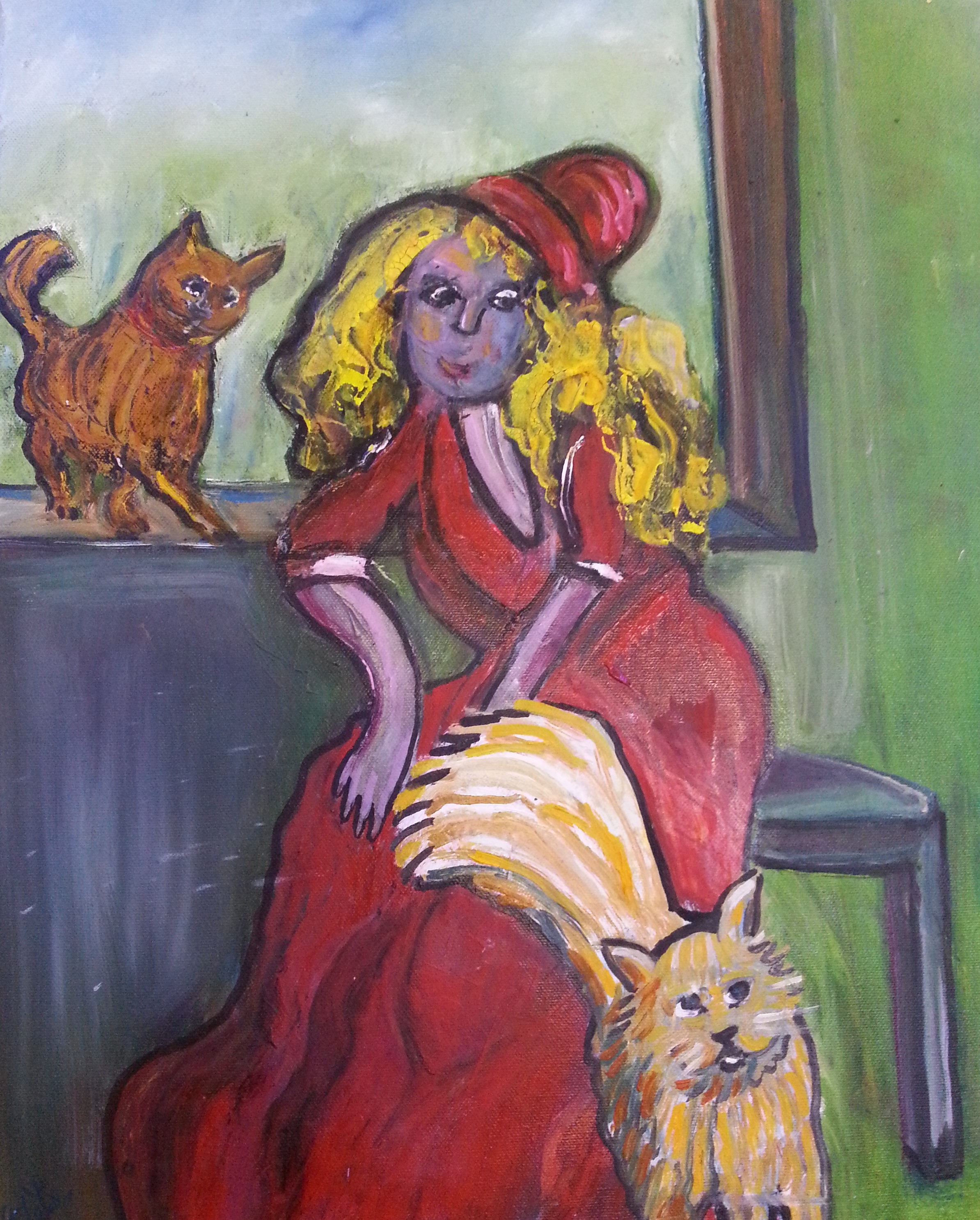 Peinture de l'artiste peintre Adèle liva, le titre de l'oeuvre est : Bedoin